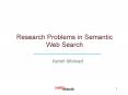 Research Problems in Semantic Web Search PowerPoint PPT Presentation