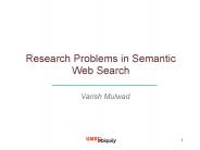 Research Problems in Semantic Web Search