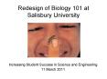 Redesign of Biology 101 at Salisbury University PowerPoint PPT Presentation