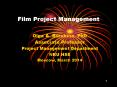 Film Project Management PowerPoint PPT Presentation