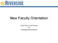 New Faculty Orientation PowerPoint PPT Presentation