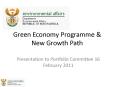 Green Economy Programme PowerPoint PPT Presentation