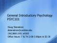 General Introductory Psychology PSYC101 PowerPoint PPT Presentation