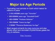 Major Ice Age Periods