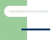 Organizational Structure and Design