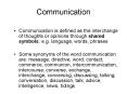 Communication PowerPoint PPT Presentation