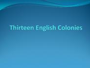 Thirteen English Colonies