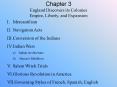 Chapter 3 England Discovers its Colonies Empire, Liberty, and Expansion PowerPoint PPT Presentation