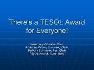 There's a TESOL Award for Everyone!