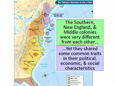 The Southern, New England,