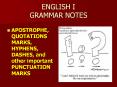 ENGLISH I GRAMMAR NOTES PowerPoint PPT Presentation