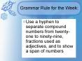 Grammar Rule for the Week: PowerPoint PPT Presentation