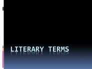 Literary Terms
