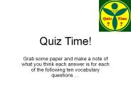 Quiz Time!