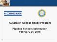 ALSDE/A  College Ready Program PowerPoint PPT Presentation
