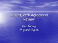 Subject/Verb Agreement Review PowerPoint PPT Presentation