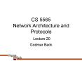 CS 5565 Network Architecture and Protocols PowerPoint PPT Presentation