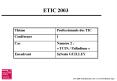 ETIC 2003 PowerPoint PPT Presentation