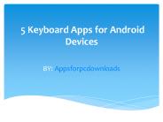 5 Keyboard Apps for Android Devices