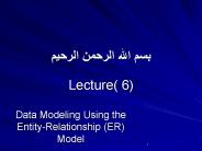 Data Modeling Using the Entity-Relationship (ER) Model