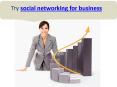 Try social networking for business PowerPoint PPT Presentation