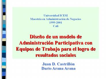 Universidad ICESI Maestr