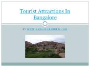 Tourist Attractions In Bangalore