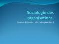 Sociologie des organisations. PowerPoint PPT Presentation
