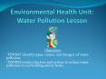 Environmental Health Unit: Water Pollution Lesson PowerPoint PPT Presentation