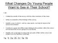 What Changes Do Young People Want to See in Their School? PowerPoint PPT Presentation