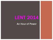 Lent 2014