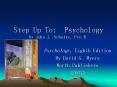Step Up To: Psychology by John J. Schulte, Psy.D. PowerPoint PPT Presentation