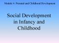 Social Development in Infancy and Childhood PowerPoint PPT Presentation
