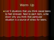 Warm- Up