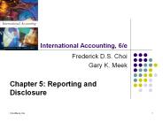 International Accounting, 6/e