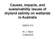 Causes, impacts, and sustainability issues of dryland salinity on wetlands in Australia PowerPoint PPT Presentation