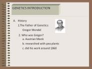 GENETICS INTRODUCTION