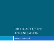 The Legacy of the Ancient Greeks