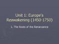 Unit 1: Europe PowerPoint PPT Presentation