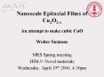 Nanoscale Epitaxial Films of Cu2O2-x An attempt to make cubic CuO Wolter Siemons PowerPoint PPT Presentation
