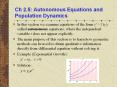 Ch 2.5: Autonomous Equations and Population Dynamics PowerPoint PPT Presentation