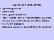 Notes One Unit Eleven