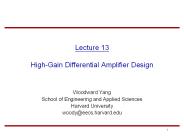 Lecture 13 High-Gain Differential Amplifier Design