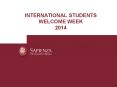 INTERNATIONAL STUDENTS WELCOME WEEK 2014  Aula  PowerPoint PPT Presentation