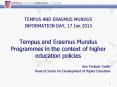 TEMPUS AND ERASMUS MUNDUS PowerPoint PPT Presentation