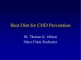 Best Diet for CHD Prevention PowerPoint PPT Presentation
