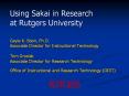 Using Sakai in Research at Rutgers University PowerPoint PPT Presentation