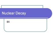Nuclear Decay