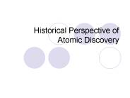 Historical Perspective of Atomic Discovery