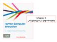 Chapter 5 Designing HCI Experiments PowerPoint PPT Presentation